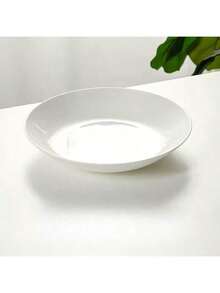 2pcs/4pcs/8pcs, 8 Inch White Jade Porcelain Plates, Ceramic Material, Simple Design, Simple Yet Elegant, Versatile Shape, Enhancing Dining Experience, Deep Plate, Ceramic Plate, Round Plate, Serving Plate, Tray, Essential For Home, Hotel, Restaurant, And Canteen - White - View 12