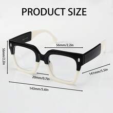 New High-Quality Casual Flat Glasses, Featuring A Simple Color Scheme With Unique Pattern Design, Suitable For Various Occasions And Party Decorations, Lightweight And Comfortable To Wear, A Fashionable  Item, Unisex, An Excellent Choice For Christmas Gifts. - Black and White - View 3