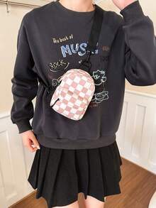 Teenager Laser Mini Backpack, Checkerboard Crossbody Bag, Colorful Chest Bag, Casual Outdoor Phone & Coin Purse - A - View 7