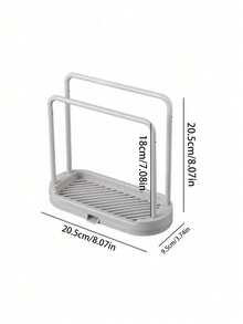 This Kitchen Sink Storage Rack Is A Space-Saving Countertop Storage Box With A Drain Tray. It's A Compact Sink Storage Container With A Quick-Drain Design And Easy, Drill-Free Installation. Suitable For Storing Kitchen And Bathroom Items. - Multicolor - View 9