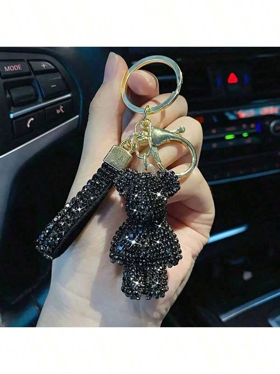 Shiny And Festive Animal-Shaped Handcrafted Rhinestone-Encrusted Ornaments, Easter Basket Essentials, Mom Day Gift, Ornaments Gifts, Arts, Crafts & Sewing, Keychains, Classic Bag Charms, Shiny Rhinestone Decoration, Cute Mobile Phone Bag Wallet Decoration. Car Accessories School Animal Goth Y2k - 粉紅色 - 查看 1