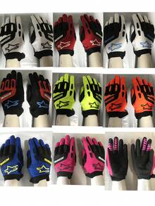 Alpinestars 摩托车手套 8 种颜色可选 触屏山地自行车 MX ATV MTB BMX 手套 全指越野摩托车赛车防护手套 男女通用 自行车骑行户外运动手套 - 彩色 - 查看 4