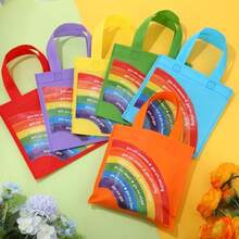 M12 Sets End Of The Year Gifts Bags For Students Bulk Inspirational Rainbows Party Favor Bag For Primary School Student Sunday School Gift Classroom Prize Kindergarten Preschool RainbowN - đỏ, cam, vàng, xanh lá cây, xanh dương và tím - Xem 4
