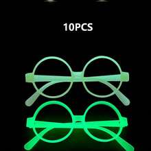 VINCAN 5 pièces Lunettes de fête fluorescentes et colorées - Lunettes lumineuses changeant de couleur, convient pour les bars, les KTV, les fêtes et les photomatons - Matériau plastique, sans alimentation requise - Sans plumes, accessoires amusants, décoration de fête fluo - Multicolore - Voir 26