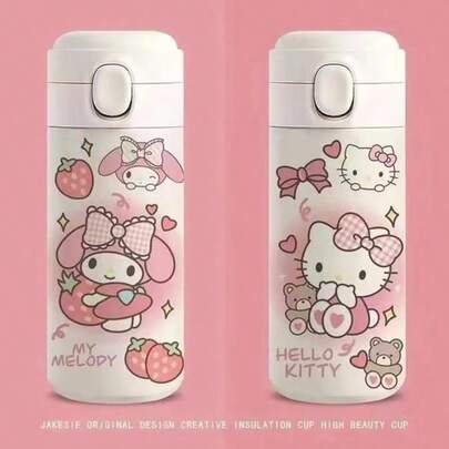 SANRIO 1 chiếc cốc giữ nhiệt chính hãng, chất lượng cao, kiểu dáng dễ thương, nhẹ và tiện dụng, dung tích lớn.