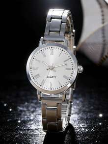 Bộ 2 món, đồng hồ và vòng tay bằng thép khắc kiểu La Mã, quà tặng Ngày của Mẹ cho mẹ. - Nhiều màu - Xem 8