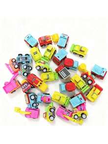 3/6/12pcs Set Cartoon Stickers Mini Construction Vehicles - Plastic Trucks & Cars, Friendly Expressions, Easy To Disassemble - Ideal For Birthday, Christmas, Holiday Gifts, Classroom Rewards, Fun Design, Exquisite Craftsmanship [Random Colors & Styles] - Multicolor - View 5