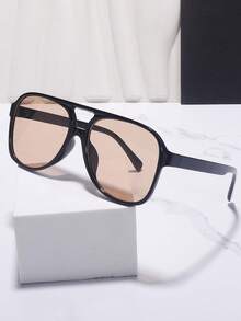 1 pieza Nuevas gafas de moda con doble puente de estilo retro de los 80, diseños de moda unisex - Multicolor - Ver 17