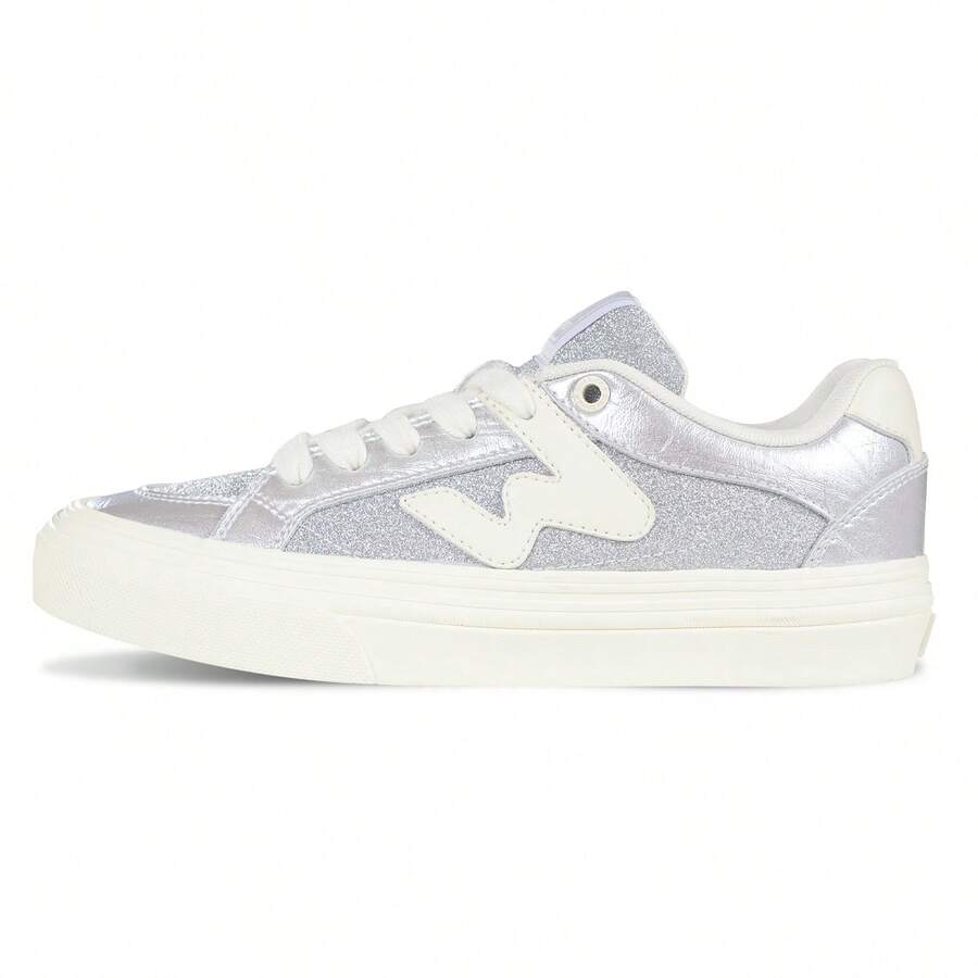 Giày trượt ván unisex Ollieskate Silver Y2K Retro Student Campus Style W Series - Bạc - Xem 1