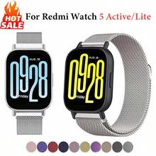 Correa de reloj de metal Milanese para Redmi Watch 5 Active/5 Lite, correa de repuesto de acero inoxidable, pulsera de muñeca de alta belleza y practicidad - Multicolor - Ver 2