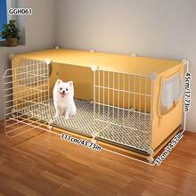 Lồng chó nhỏ, thích hợp cho chó Pomeranian, Teddy, Bichon Frise, nhà ấm áp cho thú cưng với hộp vệ sinh có thể tháo rời, phù hợp cho chó cỡ trung và chó con vào mùa thu/đông. - Nhiều màu - Xem 2