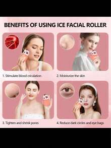 1 khuôn làm đá bằng silicon dùng cho làm đẹp và chăm sóc da, con lăn đá silicon cho mặt và mắt, dụng cụ chăm sóc da bằng con lăn đá silicon, khuôn massage mặt bằng đá, con lăn đá tái sử dụng, thích hợp cho mùa tựu trường. - Nhiều màu - Xem 6