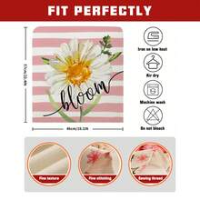 1 buah/4 buah Pelindung Sandaran Kursi Motif Huruf Bunga Daisy Merah Muda, Sarung Kursi Poliester Baru Musim Semi yang Dapat Dicuci, Cocok untuk Dekorasi Ruang Makan, Ruang Tamu, dan Dapur di Rumah - MultiWarna - View 5