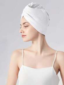 5 chiếc/10 chiếc mũ trùm đầu dùng một lần bằng vải không dệt - Siêu thấm hút - Nhanh khô - Đồ dùng du lịch - Mũ tắm khách sạn - Tiện lợi mang theo - Đóng gói riêng lẻ - trắng - Xem 2