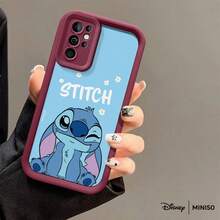 名创优品迪士尼史迪奇闪烁蓝色TPU手机壳，“STITCH”字母保护套，适用于三星S26 Ultra/S26 Edge/S26 Plus/S26/S25 Ultra/S25 Plus/S25/S25FE/S25Edge/S24 Ultra/S24 Plus/S24/S24FE/S23FE/S23 Ultra/S23 Plus/S23/S22 Ultra/S22 Plus/S22/S21 Ultra/S21 Plus/S21/A15/A16/A17/A23/A24/A25/A26/A33/A34/A35/A36/A52/A53/A54/A55/A56/A71/A72/A73，圣诞礼物送给女朋友 - 粉色 - 查看 4
