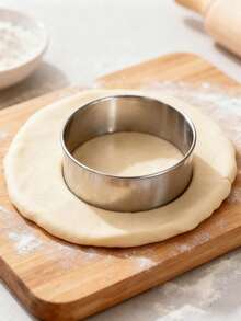 Bộ 3/5 khuôn làm bánh bao bằng thép không gỉ, khuôn cắt bánh quy tròn, khuôn cắt bột để làm bánh bao, bánh quy và bánh ngọt tại nhà. - Nhiều màu - Xem 5