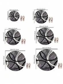 1pc Modern Abstract Line Circle Rug, Green, Black And Beige Design, Bohemian European Style Carpet, Suitable For Ramadan, Great For Living Room, Dining Room, Bedroom And Holiday Decor, Living Room Decor | Contemporary Decor | Easy Clean Material, Carpet Suitable For Living Room Round Rug, Fit For Home, Office, Kids Room, Study, Bedroom, Closet, Plush Rug, Thick Rug, Fluffy Rug, Shaggy Rug, Thick Rug, Fleece Rug, Autumn/Winter Rug, Thick/Plush - Multicolor - View 9