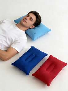 1pc Inflatable Small Pillow, Portable Travel Neck Pillow + Neck Support Nap Pillow, Airplane Neck Pillow, Compact & Lightweight, Easy To Carry And Store, Suitable For Travel - Nhiều màu - Xem 4