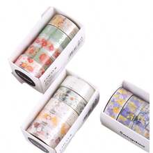 5张透明贴纸，适用于剪贴簿、创意透明PET花卉贴纸、纸质计划本贴纸、DIY装饰胶带、毕业季笔记本装饰、手机贴纸装饰 - 多色 - 查看 7
