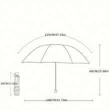 1把105厘米大号雨伞，黄色包边，防水防紫外线，适合通勤、摄影等场合，便携易用，男女通用，多种颜色可选。 - 105-反天堂 - 查看 10