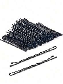 150/100/50 pièces Set de pinces à cheveux en métal de couleur café avec design ondulé unicolore, antidérapant convenant à tous types de cheveux, adapté pour le port quotidien et la coiffure, accessoires capillaires pratiques et décontractés pour les filles et les femmes, été, vacances, voyage, festival, fête - Marron - Voir 12