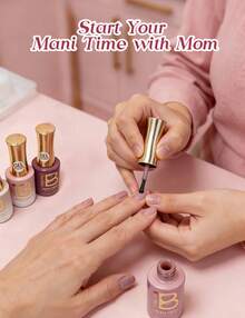 Beetles Mother's Day 5 Colors Refined Everyday Pink Purple Nude Cat Eye Gel Nail Polish Set, HEMA Free & TPO Free Soak Off UV LED Manicure Premium Gift For Mom & Women - Mother's Day Nail Gel Gifts Set - 查看 4