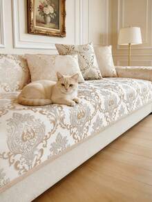 1 chiếc đệm sofa dệt jacquard độ chính xác cao mới, dùng được cả bốn mùa, kiểu dáng cao cấp, có thể giặt máy, đệm ngồi sang trọng nhẹ nhàng. - Màu be - Xem 5