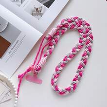 1pc Adjustable Braided Colorful Shoulder Strap, Multifunctional Accessory For Camera, Phone Case, Lanyard - Multicolor - View 6