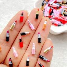20/50/100pcs Mini Lipstick Resin Flatback Decor - Perfect For Arts, Scrapbooking, DIY Wedding Decorations - Ideal Gift Choice For Valentine's Day, Easter, Mother's Day - Random Colors - Multicolor - View 4