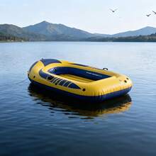 1pc Extra Large Inflatable Boat, Outdoor Enthusiasts' Water Cruising Companion! Wide Boat Design Can Accommodate 2-3 People, Thick PVC Material Durable And Tear-Resistant. Whether Drifting On Lakes, Sightseeing On Rivers, Or Playing In The Sea, It Can Steadily Support You And Your Friends To Fully Enjoy The Water Activities. - Multicolor - View 5