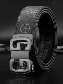 新款男士真皮腰带，商务自动扣，时尚休闲百搭高端腰带 - 彩色 - 查看 9