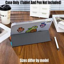 Funda protectora plegable con ranura para lápiz. Funda plegable con ranura para lápiz con diseño de tortuga marina en el mundo submarino, estilo océano fresco. Compatible con las principales series de tabletas y modelos de 7.9 pulgadas, 8.3 pulgadas, 9.7 pulgadas, 10.2 pulgadas, 10.5 pulgadas, 10.9/11 pulgadas y 12.9/13 pulgadas; también se ajusta a modelos de 8.7 pulgadas, 10.4 pulgadas, 10.5 pulgadas, 11 pulgadas y 12.4 pulgadas - Multicolor - Ver 9