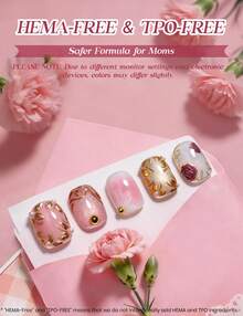 Beetles Mother's Day 5 Colors Refined Everyday Pink Purple Nude Cat Eye Gel Nail Polish Set, HEMA Free & TPO Free Soak Off UV LED Manicure Premium Gift For Mom & Women - Mother's Day Nail Gel Gifts Set - 查看 3