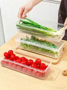 10/5/1个密封食品储物盒，透明塑料午餐盒带盖，适用于冰箱、冷冻室和食品储存，可堆叠，是厨房和户外食品储存的理想选择，有助于整理凌乱的厨房。 - 透明 - 查看 9