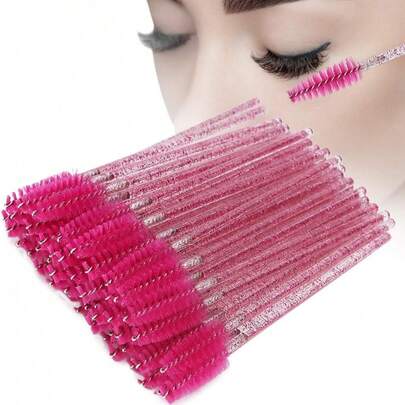 100支一次性睫毛眉刷 - 柔软尼龙刷毛，符合人体工学设计，可精准塑形，专业化妆工具，适用于家庭和沙龙，高品质刷毛，易于使用，上妆顺滑，美容配件，化妆爱好者必备，沙龙级产品