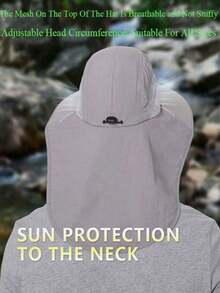 1 chiếc mũ rộng vành mùa hè, mũ chống nắng ngoài trời unisex thích hợp cho đi bộ đường dài, câu cá, đạp xe, thoáng khí, chống tia UV, vật dụng cần thiết khi đi du lịch và cắm trại, món quà tuyệt vời. - A - Xem 6