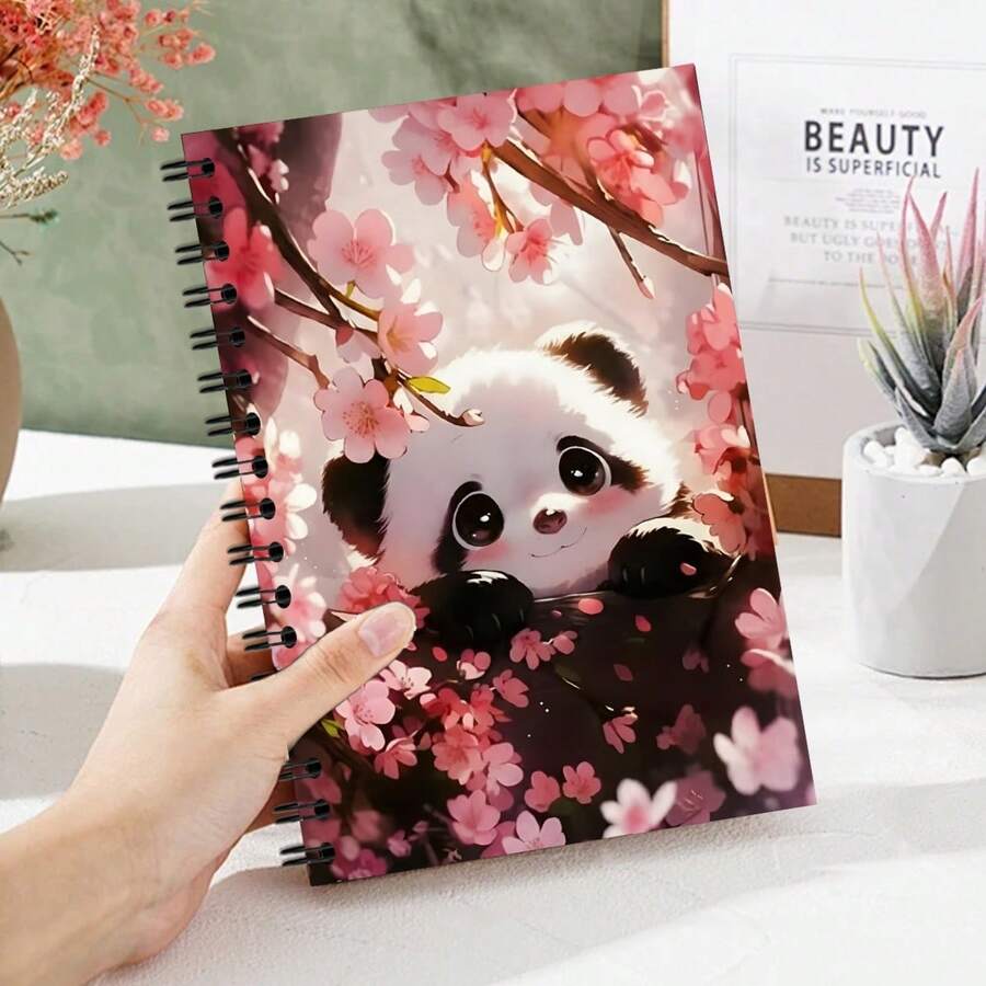 1本A5尺寸樱花熊猫螺旋笔记本,50张(100页),8毫米横格,双线圈装订,可完全摊开,书写流畅。充满治愈气息和东方美学元素,适合写日记、记笔记、作文、学生写作等。是复活节、万圣节、母亲节、圣诞节等节日馈赠亲朋好友的完美礼物。 - 櫻花熊貓筆記本 - 查看 1
