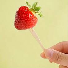 50/100/200/300 Pcs Bamboo Mini Forks - 3.5 Inch Disposable Cocktail & Fruit Forks For Party, Wedding & Dessert - Smooth Edge Design - Fruit Fork - View 4