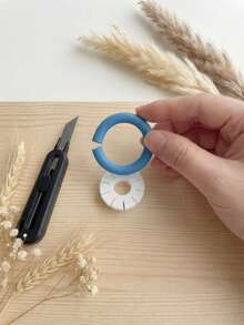 Gradient Hoop Clay Cutter Set, 1/4Pcs Polymer Clay Cutters, DIY Craft Tool For Hoop Clay Jewelry Making - White - View 10