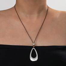 Vintage Teardrop Pendant Necklace For Women - B - Xem 1
