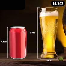 1个创意加厚玻璃雕刻精酿啤酒杯，高端家用大容量饮用玻璃杯套装 - 查看 2