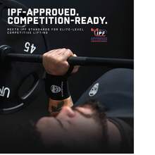Gymreapers Professional Weightlifting Wrist Wraps With Heavy Duty Thumb Loops - Perfect For Powerlifting Competitions, Strength Training And Fitness - Black - View 4