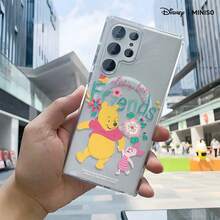 Miniso 迪士尼小熊维尼“让我们成为朋友”手机壳，透明磁吸防震，适用于三星S26 Ultra/S26 Edge/S26 Plus/S26/S25 Ultra/S25 Plus/S25/S25FE/S25Edge/S24 Ultra/S24 Plus/S24/S24FE/S23FE/S23 Ultra/S23 Plus/S23/S22 Ultra/S22 Plus/S22/A15/A16/A17/A35/A36/A37/A54/A55/A56/A57，圣诞礼物，送给女朋友的好选择 - Transparent - 查看 4