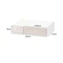 Organizador de escritorio apilable con cajones transparentes, caja de almacenamiento de plástico con múltiples compartimentos para papelería, cosméticos, joyas, escritorio de oficina, tocador de maquillaje y almacenamiento de encimera - Multicolor - Ver 3