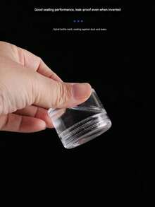 Juegos de envases cosméticos redondos de plástico con tapas, adecuados para líquidos, cremas, paquetes de muestras, de 20ml y 10ml - transparente - Ver 5