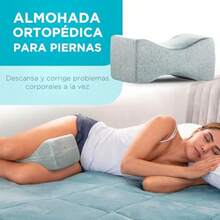 TULUP - Almohada Ortopédica para Piernas by Big Rest Almohada Ergonómica de Espuma Viscoelástica de Alto Soporte para Rodilla Cadera Espalda Ciática Articulaciones Orthopedic Pillow Gris - gris - Ver 2