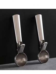 1 chiếc muỗng múc kem đa năng tối giản, tiện dụng, màu kim loại, bằng thép không gỉ. Chất liệu thép không gỉ, chống dính, dễ dàng lấy kem ra khỏi khuôn, thích hợp làm món tráng miệng/múc kem/múc trái cây/bữa tối gia đình. Chống gỉ, dễ vệ sinh. Dụng cụ nhà bếp đa chức năng, thích hợp làm quà tặng Ngày của Cha, Ngày của Mẹ, mùa tốt nghiệp. - Nhiều màu 1 - Xem 2