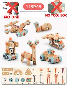 Kids Tool Set Toy, DIY Screwing Disassembly & Assembly, Pretend Play Simulation Screwdriver Toolbox, Educational Toys For Boys & Girls, Christmas Gift - Multicolor - View 8