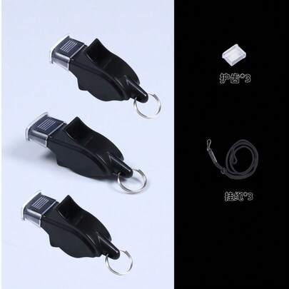 1 peça/3 peças Apito de Árbitro Profissional para Uso Externo, Apito de Salvamento de Alta Frequência, Apito para Treinamento Esportivo / Basquete Futebol, Com Cordão e Protetor Bucal