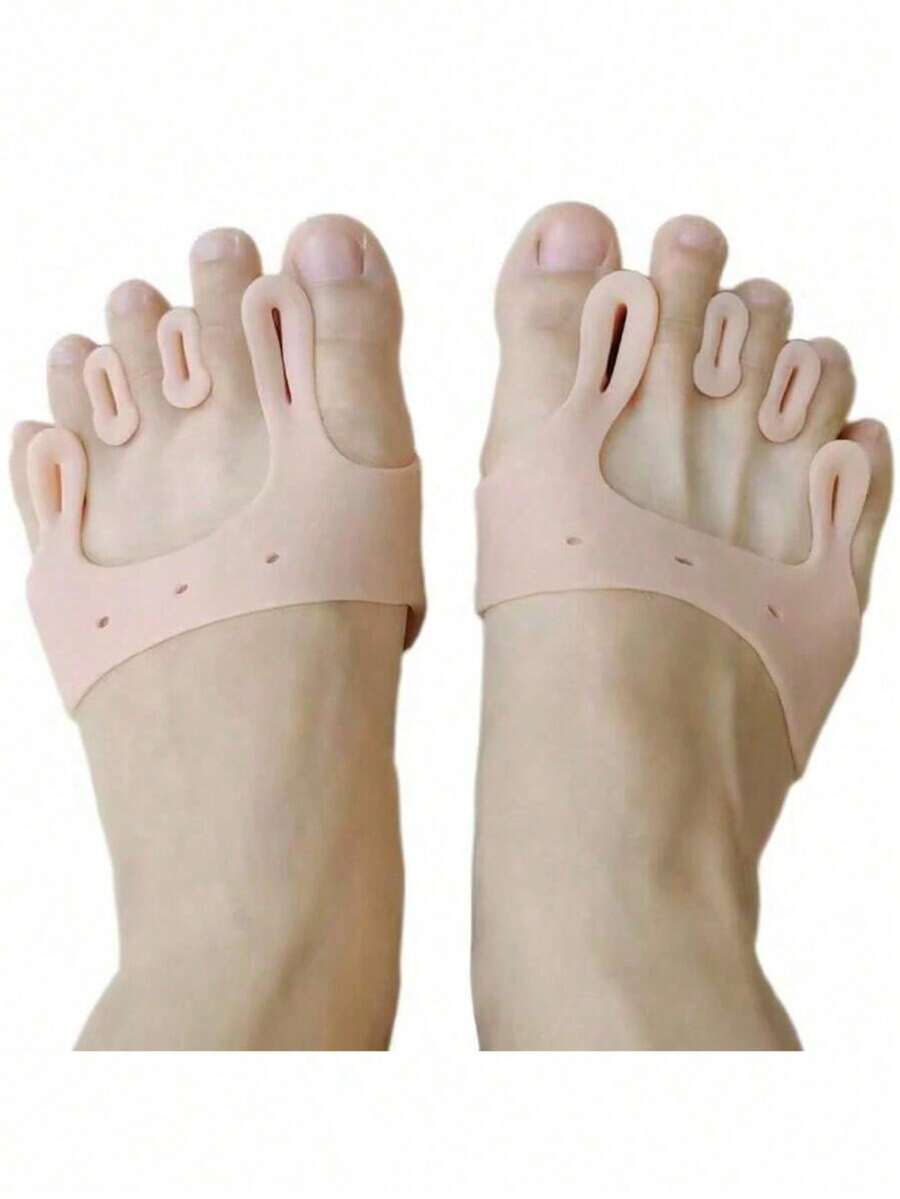 1 Pair Silicone Toe Separator Designed To Separate Toes, Perfect For Daily Use. - Multicolor - View 1